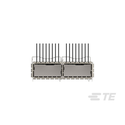 TE Connectivity QSFP Connector, Cage & Heatsink 2-Port 1-Position, 2342935-3