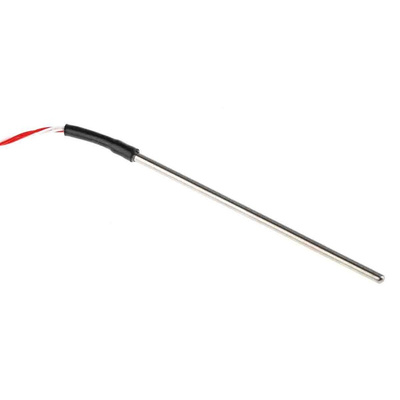 RS PRO PT100 RTD Sensor, 3mm Dia, 100mm Long, 4 Wire, Probe, Class B +200°C Max