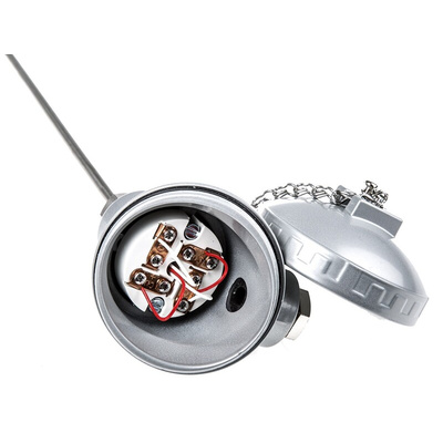 RS PRO PT100 RTD Sensor, 6mm Dia, 400mm Long, 4 Wire, Probe, Class B +450°C Max