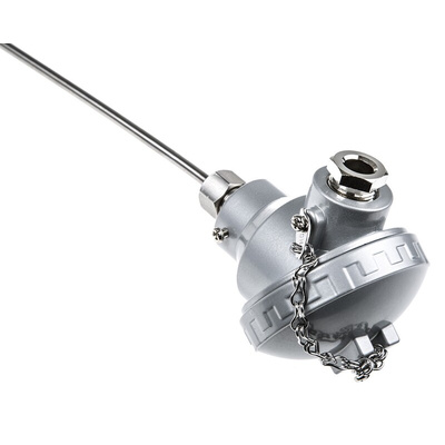 RS PRO PT100 RTD Sensor, 6mm Dia, 400mm Long, 4 Wire, Probe, Class B +450°C Max