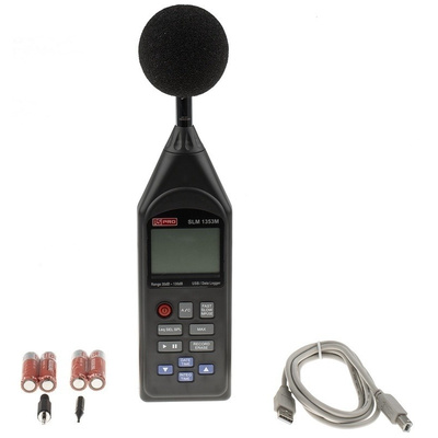 RS PRO ISO-TECH SLM1353M Sound Level Meter 8kHz 30 → 130 dB