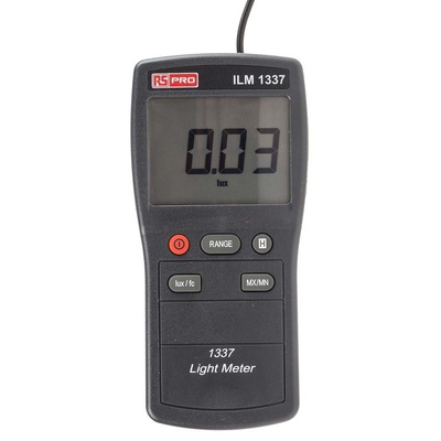 RS PRO ILM 1337 Light Meter, ±3 % ±5 Digits, With RS Calibration