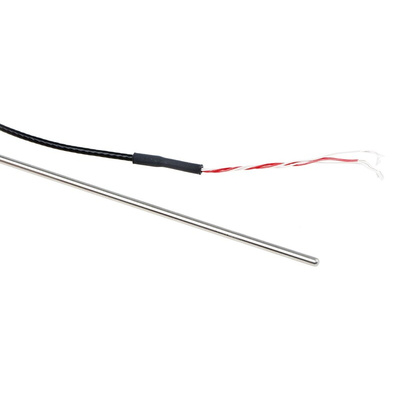 RS PRO PT100 RTD Sensor, 3mm Dia, 150mm Long, 4 Wire, Class B +250°C Max