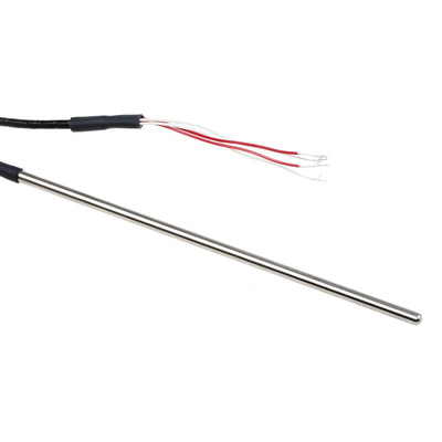 RS PRO PT100 RTD Sensor, 4mm Dia, 150mm Long, 4 Wire, Probe, Class B +250°C Max
