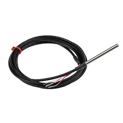 RS PRO PT100 RTD Sensor, 4.5mm Dia, 50mm Long, 4 Wire, Probe, Class B +250°C Max