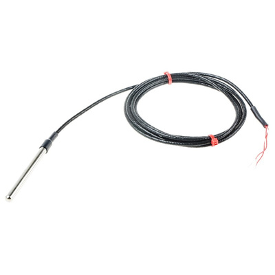 RS PRO PT100 RTD Sensor, 6mm Dia, 75mm Long, 4 Wire, Probe, Class B +250°C Max