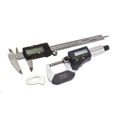 RS PRO Metric & Imperial Digital Caliper, Micrometer Measuring Set UKAS