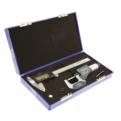 RS PRO Metric & Imperial Digital Caliper, Micrometer Measuring Set UKAS