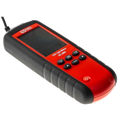 RS PRO RS-3809 Light Meter, 40lx to 400000lx, ±3 %
