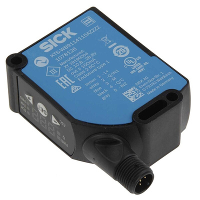 Sick Contrast Sensors 13 mm, RGB LED, Push-Pull, 100 mA, 10.8 → 28.8 V dc, IP67