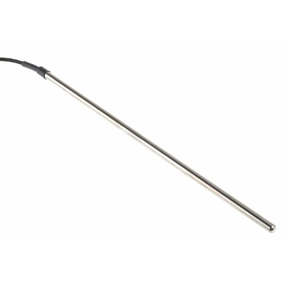 RS PRO PT100 RTD Sensor, 6mm Dia, 250mm Long, 4 Wire, Probe, Class B +250°C Max
