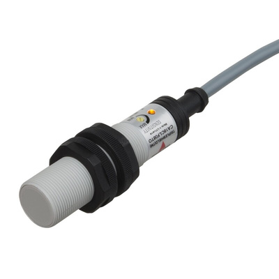 Carlo Gavazzi CA18CLF Series Capacitive Barrel-Style Proximity Sensor, M18 x 1, 8 mm Detection, NC Output, 20 →