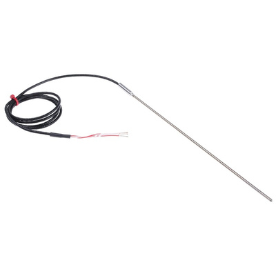 RS PRO PT100 RTD Sensor, 3mm Dia, 250mm Long, 4 Wire, Probe, Class B +500°C Max