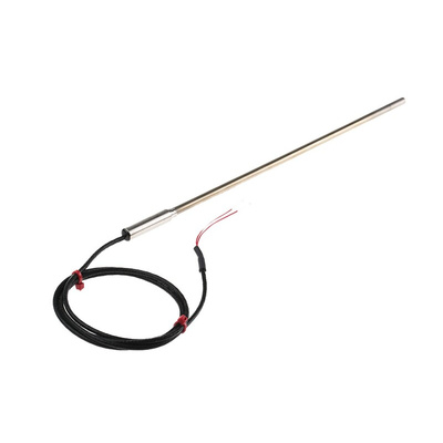 RS PRO PT100 RTD Sensor, 6mm Dia, 250mm Long, 4 Wire, Probe, Class B +500°C Max