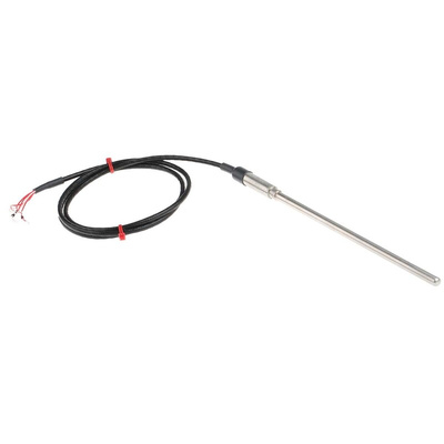 RS PRO PT100 RTD Sensor, 6mm Dia, 150mm Long, 2 x 3 Wire, Probe, Class B +250°C Max