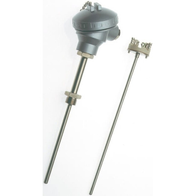 RS PRO PT100 RTD Sensor, 8mm Dia, 250mm Long, 4 Wire, G1/2, Class B +450°C Max