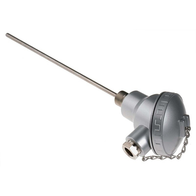 RS PRO PT100 RTD Sensor, 6mm Dia, 250mm Long, 4 Wire, G1/2, Class B +450°C Max