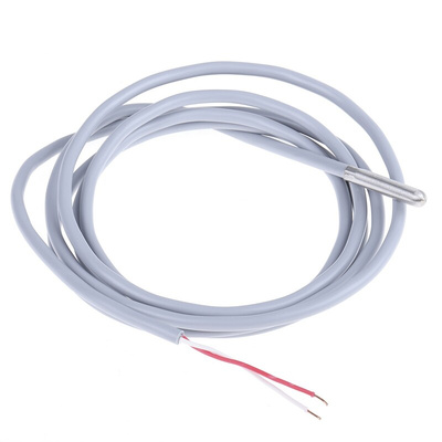 RS PRO PT1000 RTD Sensor, 6mm Dia, 35mm Long, 2 Wire, Probe, Class A +100°C Max