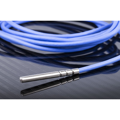 RS PRO PT100 RTD Sensor, 6mm Dia, 60mm Long, 3 Wire, Probe, Class A +200°C Max