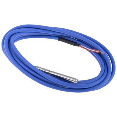 RS PRO PT100 RTD Sensor, 6mm Dia, 60mm Long, 3 Wire, Probe, Class A +200°C Max