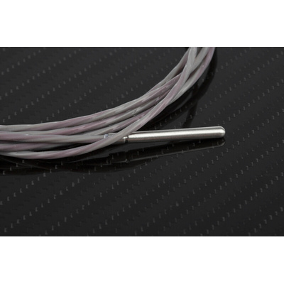 RS PRO PT100 RTD Sensor, 3mm Dia, 30mm Long, 3 Wire, Probe, Class A +250°C Max