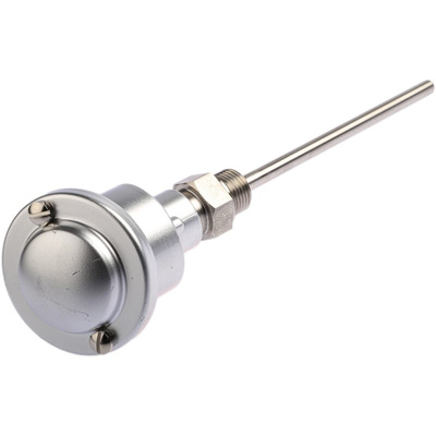RS PRO PT100 RTD Sensor, 8mm Dia, 150mm Long, 3 Wire, G1/2, Class B +250°C Max