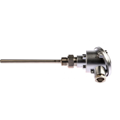 RS PRO PT100 RTD Sensor, 8mm Dia, 150mm Long, 3 Wire, G1/2, Class B +250°C Max