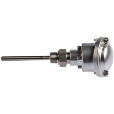 RS PRO PT100 RTD Sensor, 8mm Dia, 100mm Long, 3 Wire, G1/2, Class B +250°C Max
