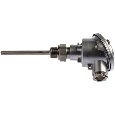 RS PRO PT100 RTD Sensor, 8mm Dia, 100mm Long, 3 Wire, G1/2, Class B +250°C Max