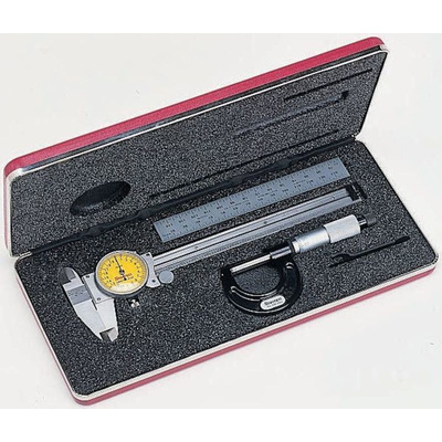 Starrett Metric Dial Caliper, Micrometer, Rule DY6535 Measuring Set