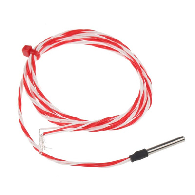 RS PRO PT100 RTD Sensor, 3mm Dia, 25mm Long, 4 Wire, Probe, Class B +200°C Max