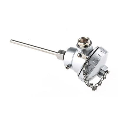 RS PRO PT100 RTD Sensor, 6mm Dia, 100mm Long, 4 Wire, Probe, Class B +450°C Max
