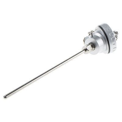 RS PRO PT100 RTD Sensor, 6mm Dia, 200mm Long, 4 Wire, Probe, Class B +450°C Max