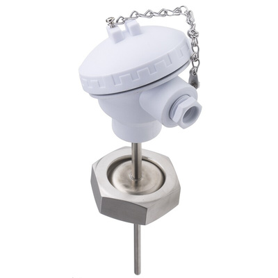 RS PRO PT100 RTD Sensor, 6mm Dia, 125mm Long, 4 Wire, RJT Nut, Class B +150°C Max