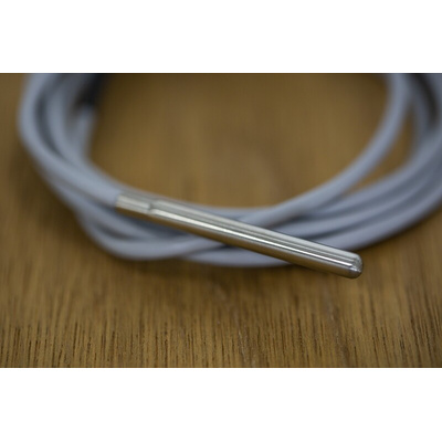 RS PRO PT1000 RTD Sensor, 5mm Dia, 50mm Long, 2 Wire, Class A +100°C Max