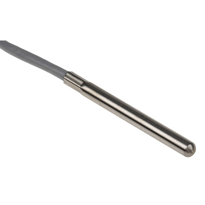 RS PRO PT1000 RTD Sensor, 5mm Dia, 50mm Long, 2 Wire, Class A +100°C Max