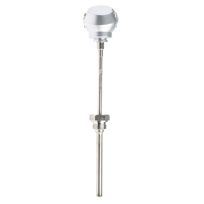 RS PRO PT100 RTD Sensor, 5.7mm Dia, 120mm Long, 3 Wire, G1/2, A Class +250°C Max