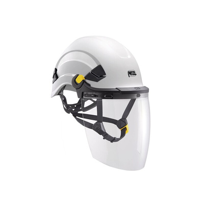 A014AA00 | Petzl Clear Flip Up PC Face Shield, Resistant To Electric Arc, High Speed Particles, Liquid Splashes