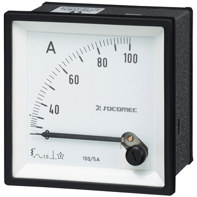 192A3301 | Socomec 192A Analogue Panel Ammeter 10A AC, 72 x 72