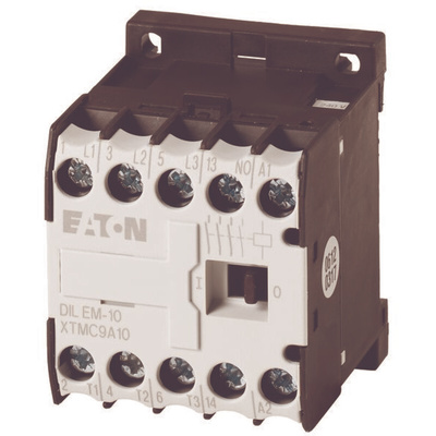 079594   DILEM-10-G(12VDC) | Eaton 3 Pole Contactor - 9 A, 400 V Coil, 1NO, 4 kW