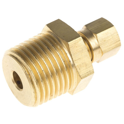RS PRO Thermocouple Compression Fitting for Use with Thermocouple, 1/2 BSPT, 6mm Probe, RoHS Compliant Standard