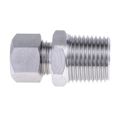RS PRO Thermocouple Compression Fitting for Use with Thermocouple, 1/2 BSPT, 6mm Probe, RoHS Compliant Standard