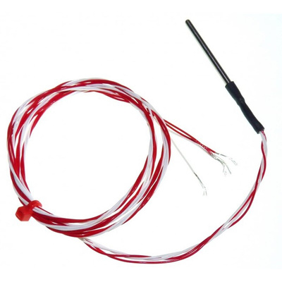 RS PRO PT1000 RTD Sensor, 4mm Dia, 125mm Long, 2 Wire, Probe, Class B +200°C Max