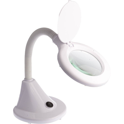 RS PRO Magnifying Lamp with Table Lamp, 3dioptre, 100mm Lens Dia., 100mm Lens