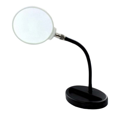 RS PRO Magnifying Lamp with Integral Base, 3dioptre, 115mm Lens Dia., 115mm Lens