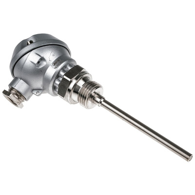Jumo PT100 RTD Sensor, 6mm Dia, 100mm Long, 2 Wire, G1/2, Class B +400°C Max