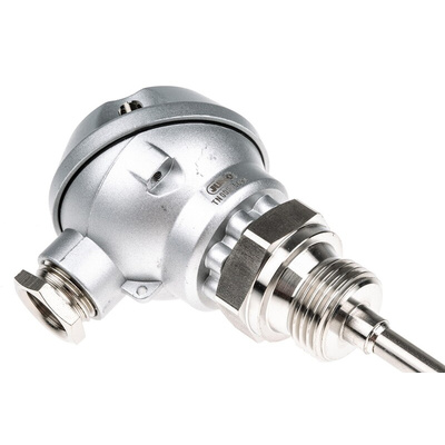 Jumo PT100 RTD Sensor, 6mm Dia, 100mm Long, 2 Wire, G1/2, Class B +400°C Max