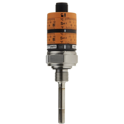 ifm electronic PT1000 RTD Sensor, 6mm Dia, 50mm Long, 4 Wire, G1/4, ±0.1 °K +145°C Max