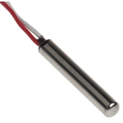RS PRO PT1000 RTD Sensor, 4mm Dia, 25mm Long, 2 Wire, Probe, +200°C Max