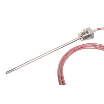 Electrotherm PT100 RTD Sensor, 6mm Dia, 200mm Long, NPT 1/4, F0.3 +200°C Max